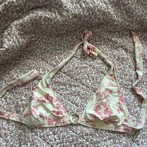 Tommy Hilfiger Red and white Floral beach Bikini Top